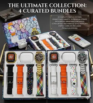 Ultra 3 Smartwatch Bundle With Extra Watch and Earpod