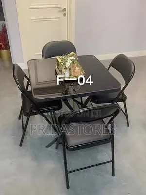 Table and Foldable Chairs (1 Table and Four Chairs)