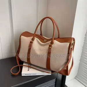 Minimalist Plain Leather Duffel Bag