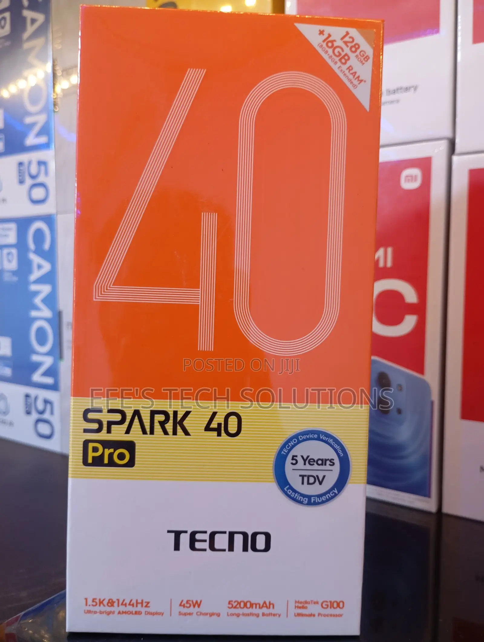 New Tecno Spark 40 Pro 128 GB Black