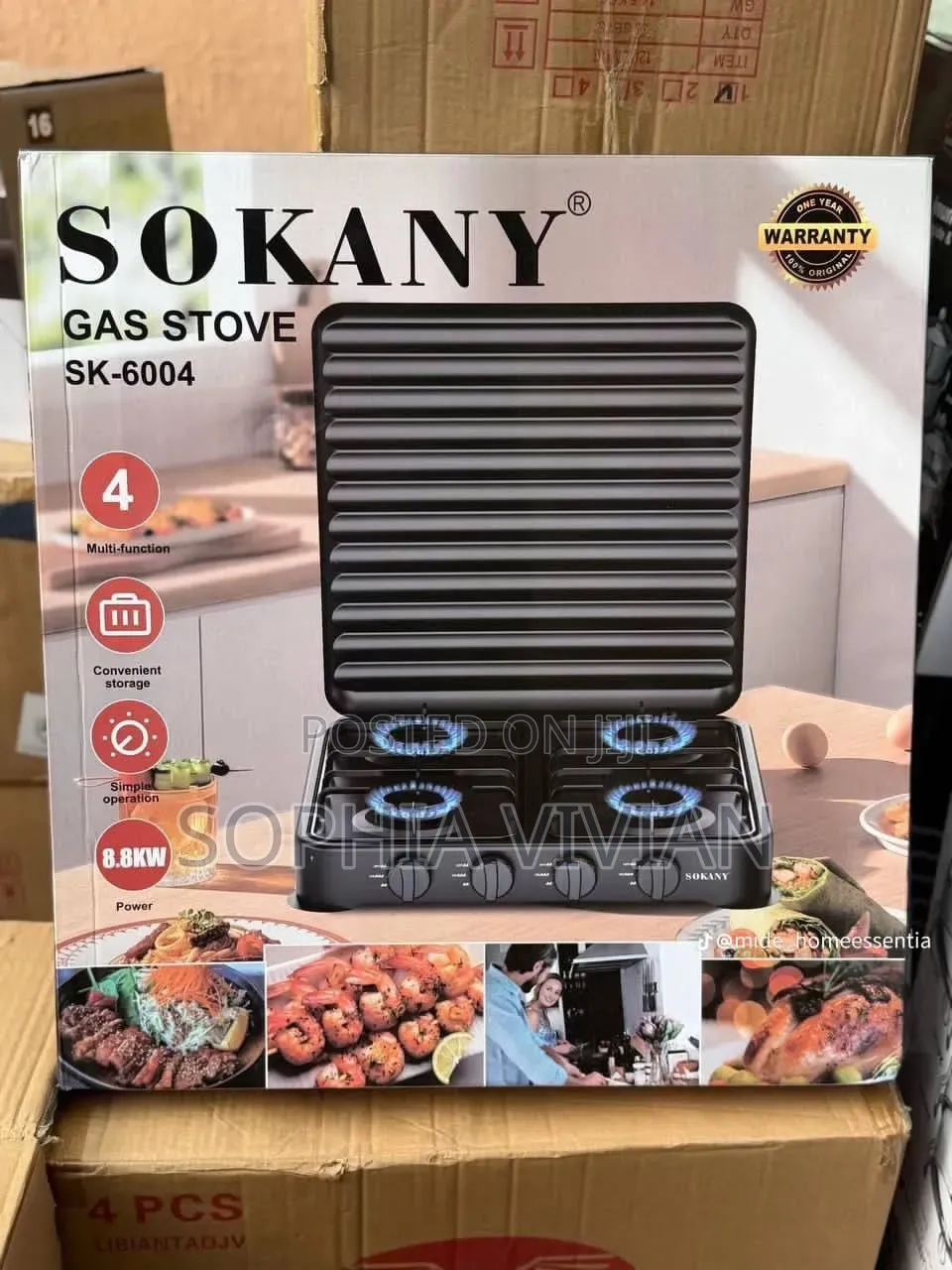 Sokany 4 Face Gas Cooker