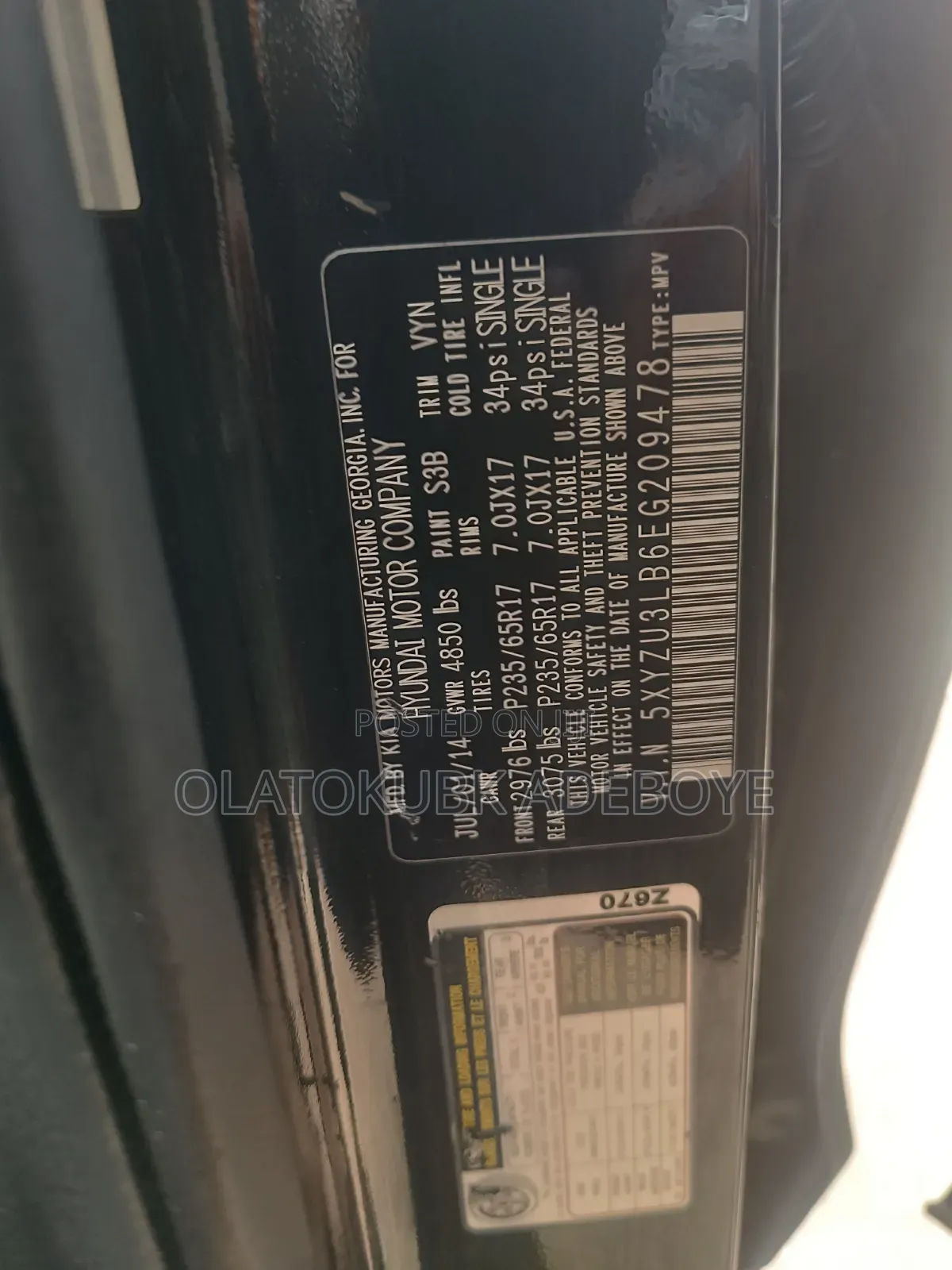 Hyundai Santa Fe 2014 Black