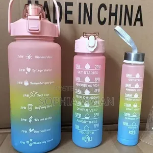 3-in-1 Motivational Water Bottle Set