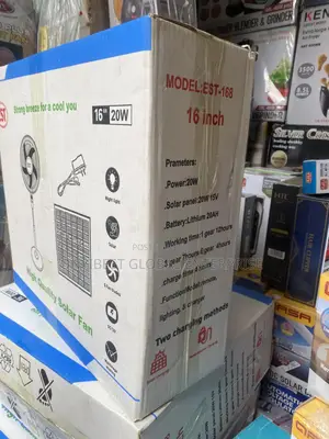 16inches Tinmo Solar Rechargeable Fan With Panel and Bulb