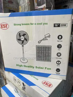 16inches Tinmo Solar Rechargeable Fan With Panel and Bulb