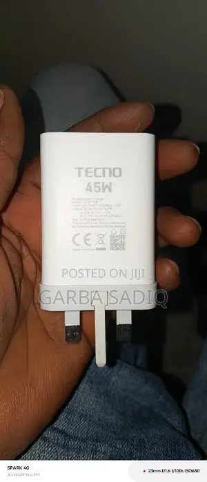 Original Tecno Superfast Charger + Type C Cable