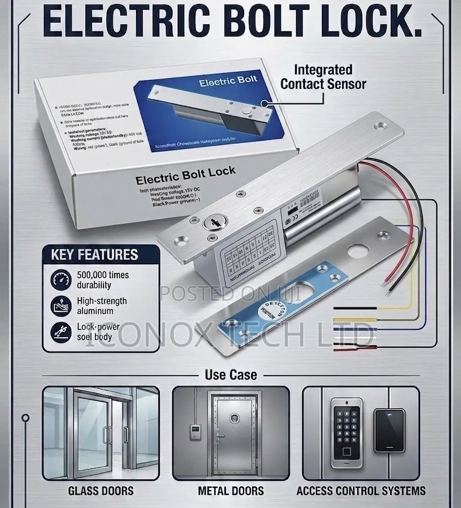 Fail Safe 5wire Electric Drop Bolt Lock With Status Sensor 12v Mortis