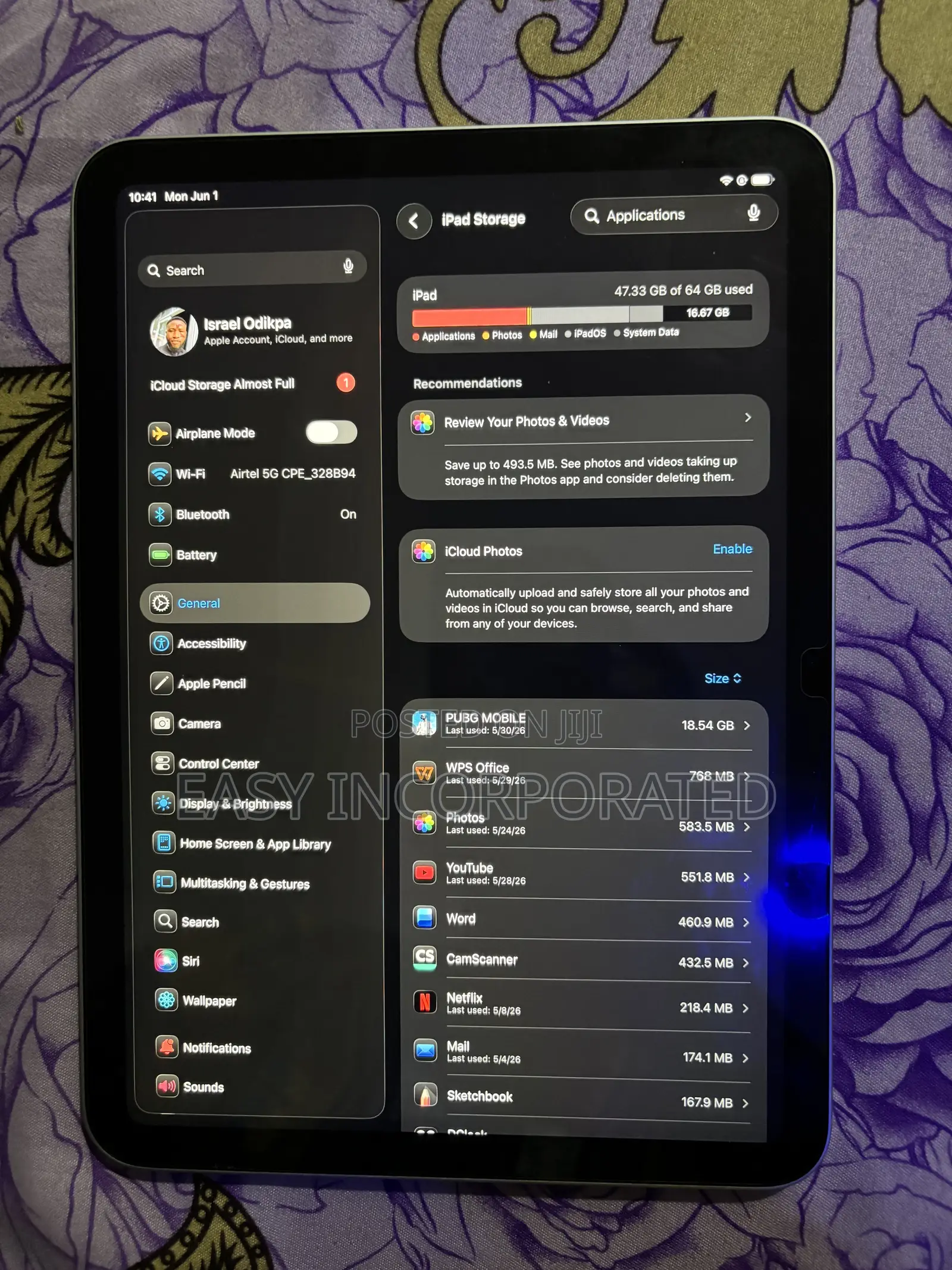Apple iPad 10.2 (2021) 64 GB Silver