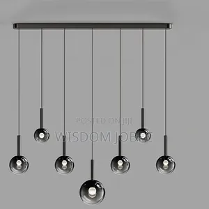 Modern Black, Gold-Tone Led Chandelier
