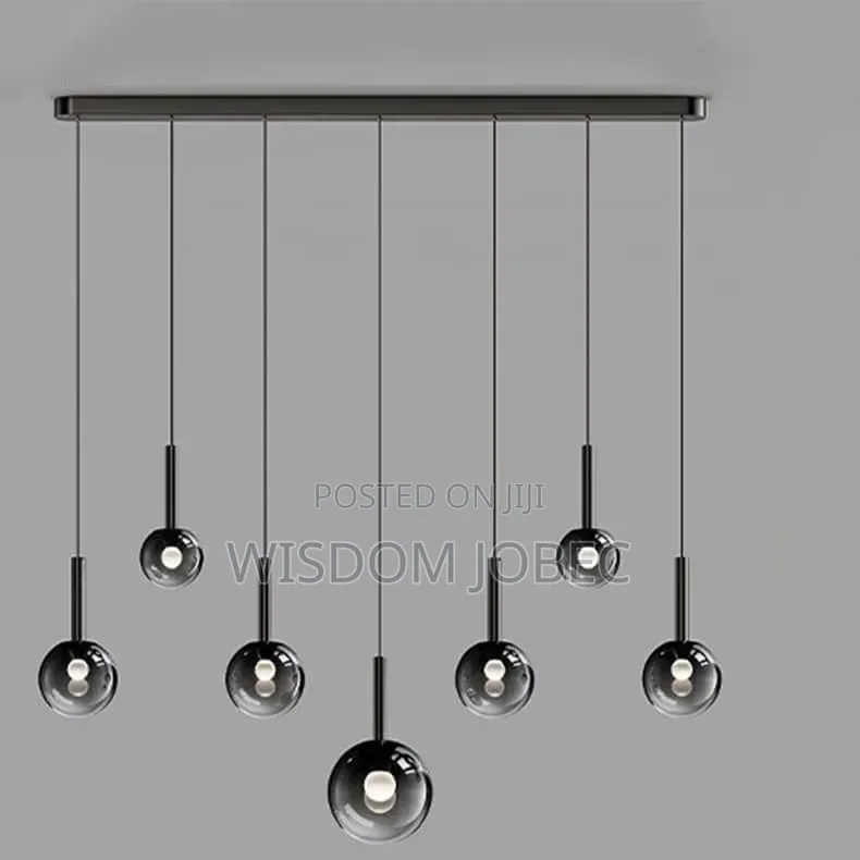Modern Black, Gold-Tone Led Chandelier