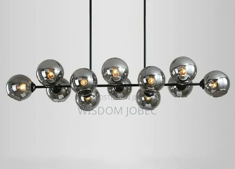 Modern Black, Gold-Tone Led Chandelier