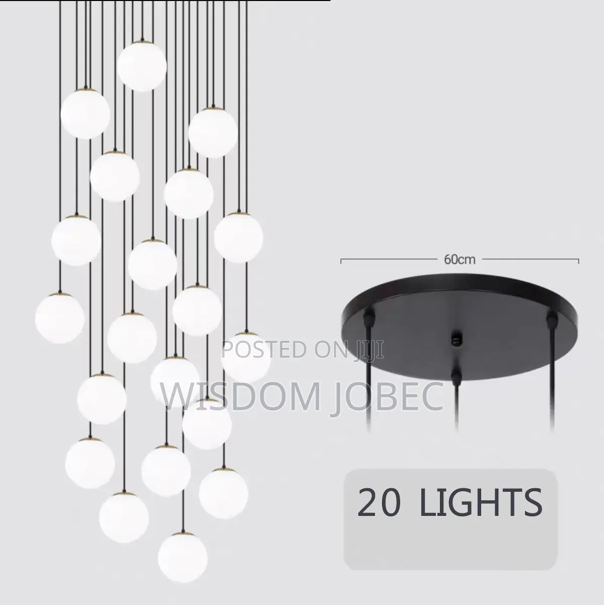 Modern Black, Gold-Tone Led Chandelier