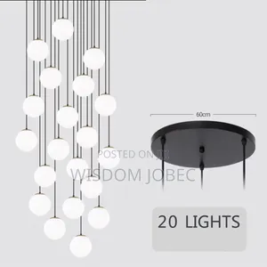 Modern Black, Gold-Tone Led Chandelier