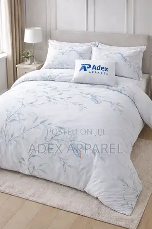 American Cotton Bedding Ser( Duvet With Bedsheet and 4 Pillowcases)