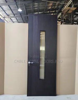 HDF Wooden Door With Glass 609
