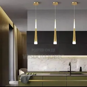 Modern Black, Gold-Tone Led Chandelier