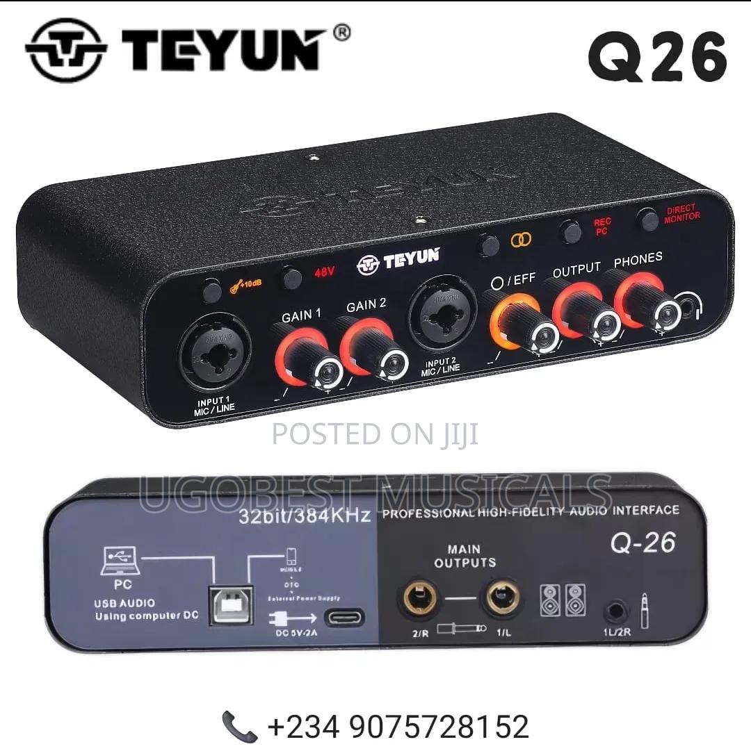 High-Quality Teyun Q26 Studio Soundcard