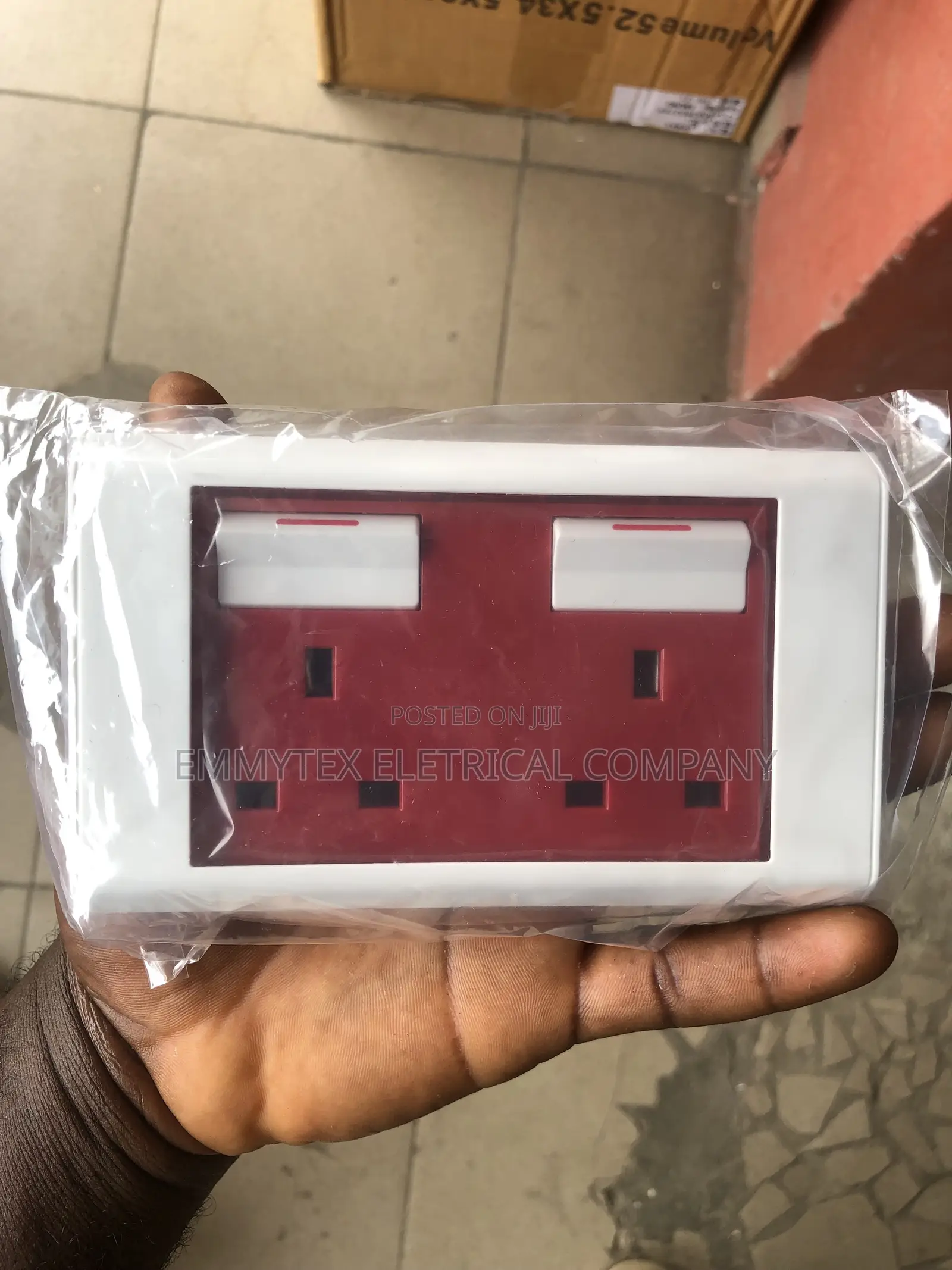 13amps Double Socket Red