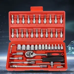 Set With Socket Wrenches and Ratchets for Car Maintenance