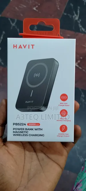 10,000mah Powerbank With Magnetic Wireless Charging
