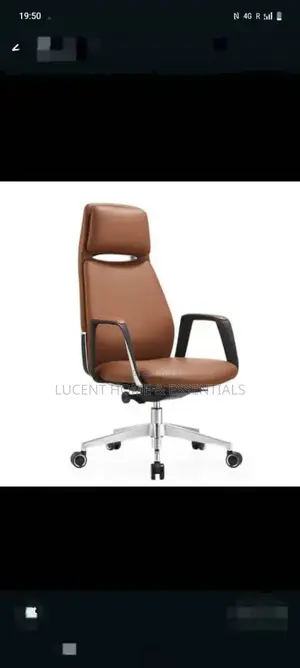 Luxury Brown Leather Office Chair for Executives Ceos