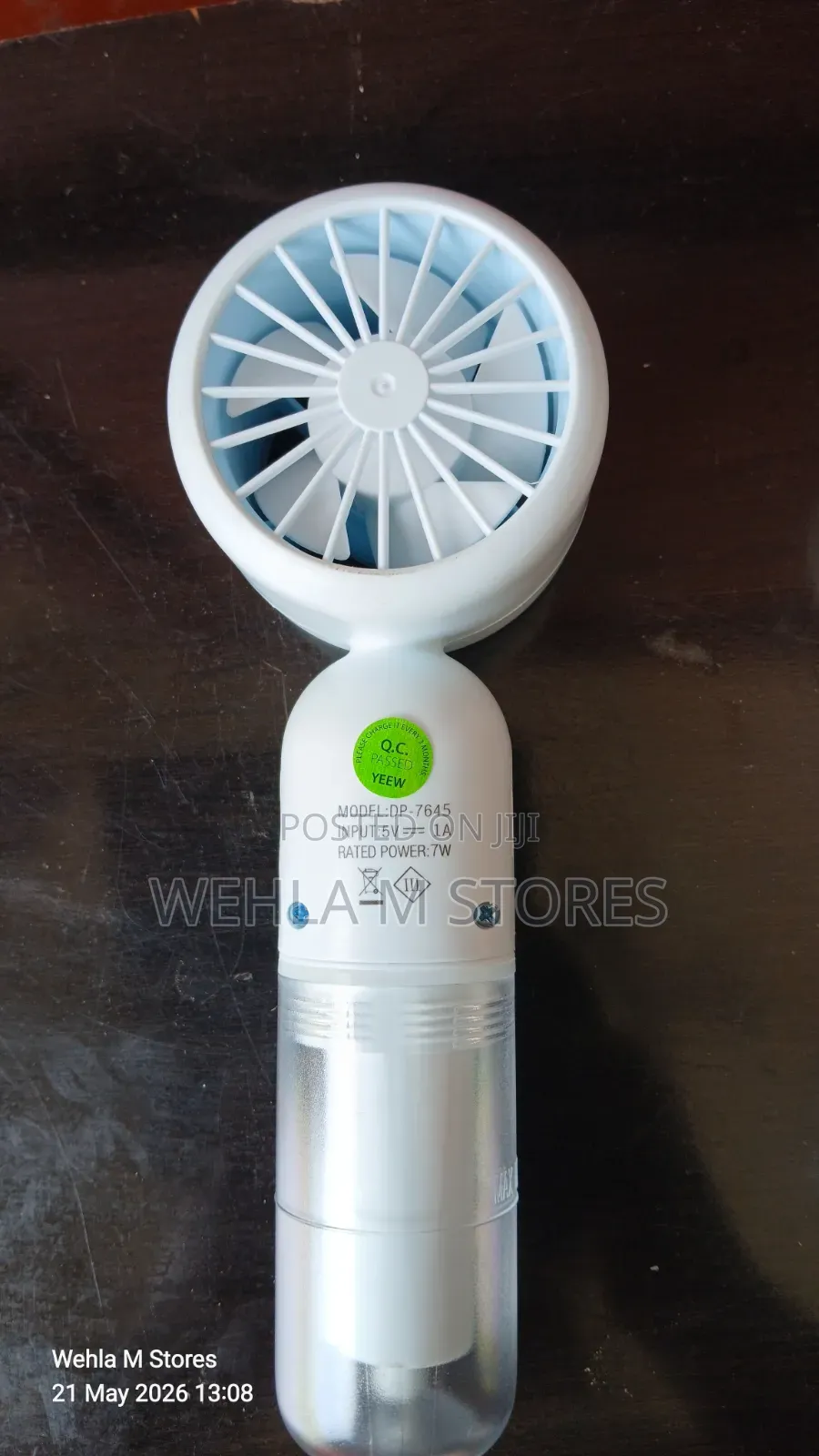 Portable 3000mah Ice Cooling Handheld Mist Spray Fan Dp-7645