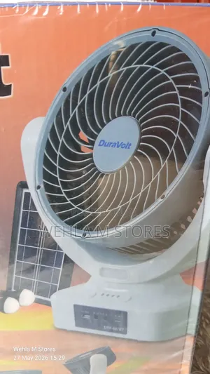 Duravolt 7" 4-in-1 Solar Music Rechargeable Fan - DRF - 607bt