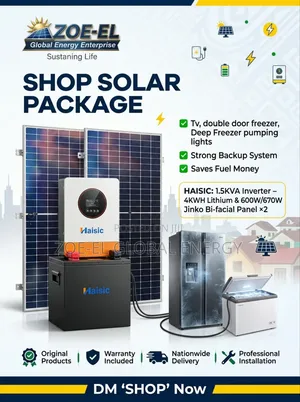 Ess 1kva PSV + 4kwh Lifepo4 + 650w/670w Jinko Bi-Facial Panel ×2