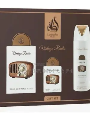 Lattafa Pride Vintage Radio Edp 100ml 3 Piece Gift Set Boxed