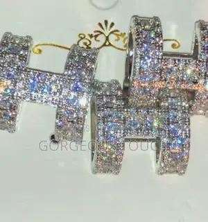 Bold H-Link Silhouette High-Grade Cubic Zirconia Jewelry Set