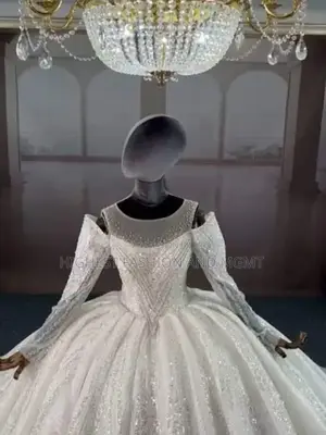 Beaded Long Sleeve Bridal Gown - Style 923