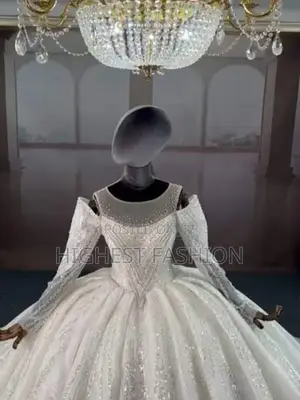 Beaded Long Sleeve Bridal Gown - Style 923
