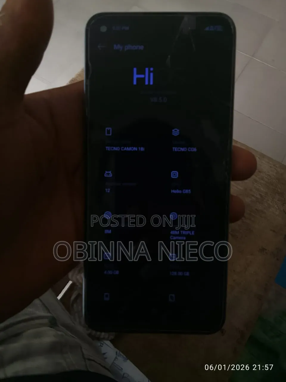 Tecno Camon 18i 128 GB Blue