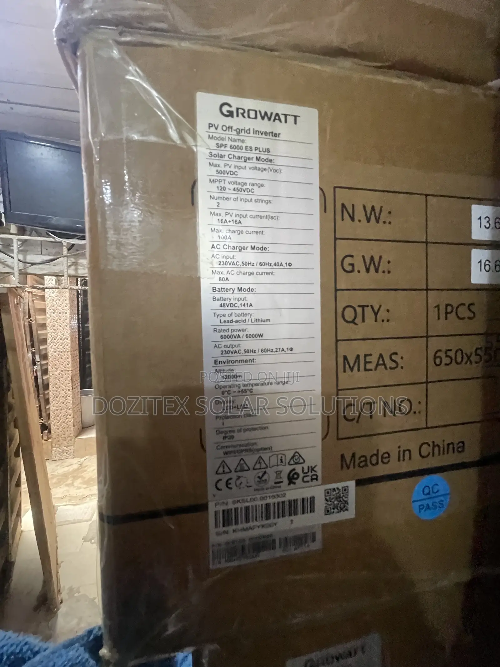 Growatt Solar Inverter 6kva/24v