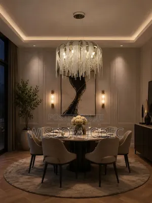 Modern Luxury Aluminum Chain Tassel Chandelier