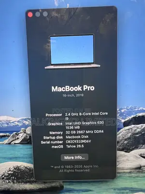 Laptop Apple MacBook Pro 2019 32GB Intel Core i9 SSD 512GB