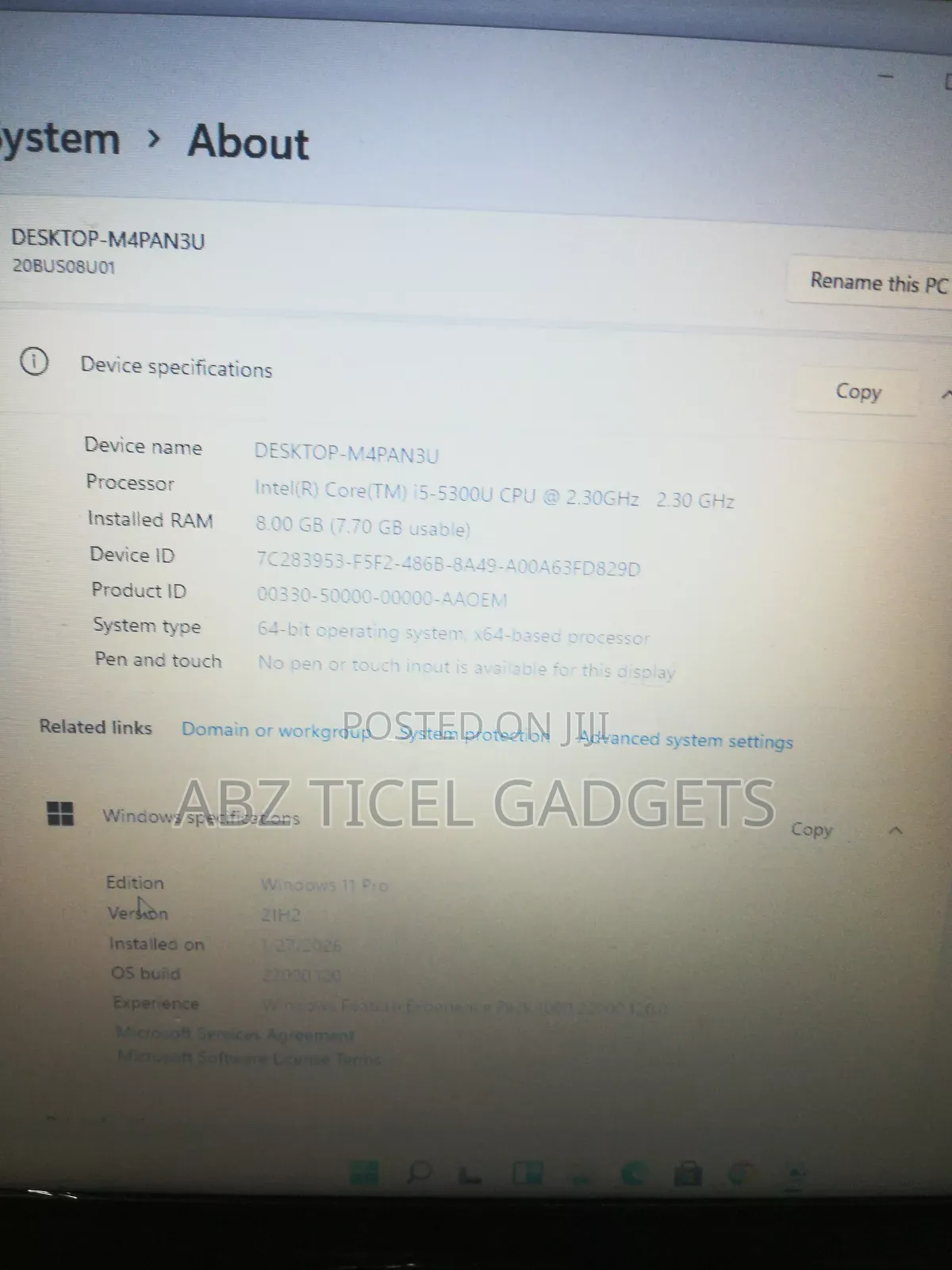 Laptop Lenovo ThinkPad T450 8GB Intel Core i5 SSD 128GB