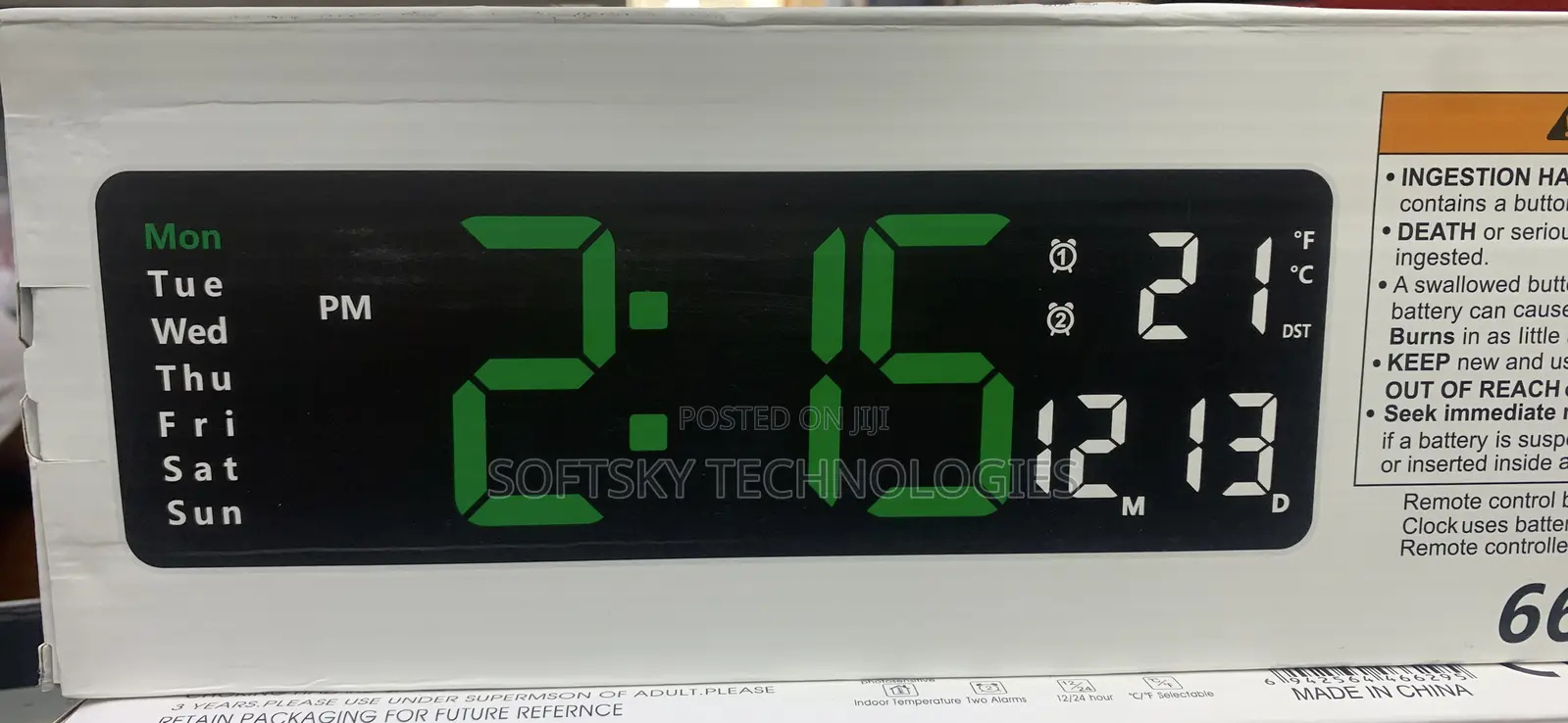 Digital Wall Clock With Display