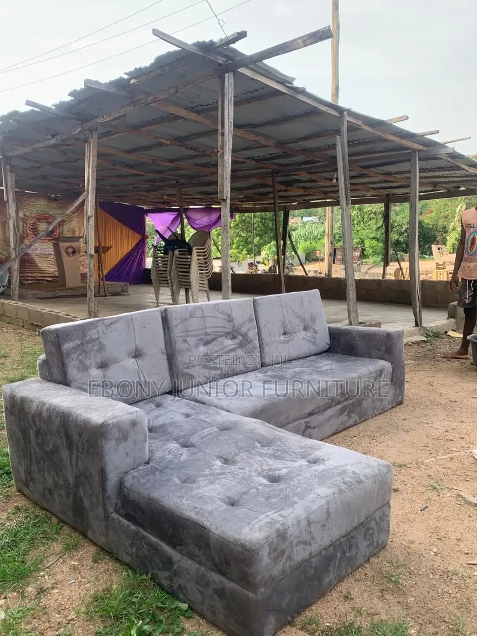 L Shape Fabrics Sofa