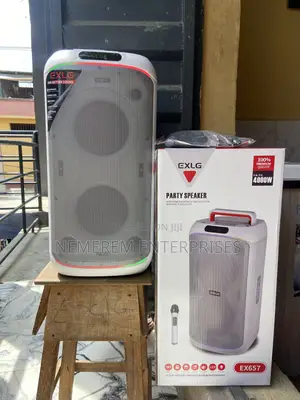 Exlg Ex657 High Power Portable Party Speaker - 4000w Pmpo (Brand New)