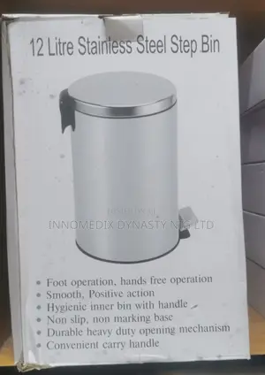 12 Litre Stainless Steel Step Bin