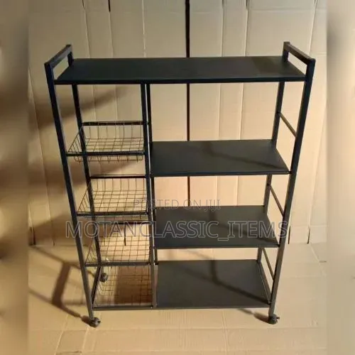5 Tiers Kitchen Rack With 4 Fruit Baskets