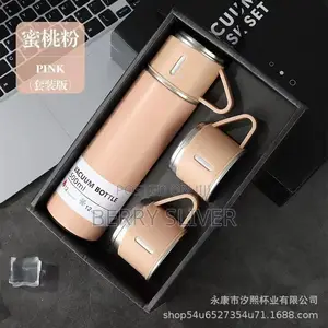 Stainless Steel Vacuum Bottle With Three Lid