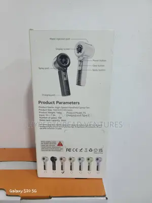 High-Speed Handheld Turbo Spray Fan With Digital Display (Model F5)