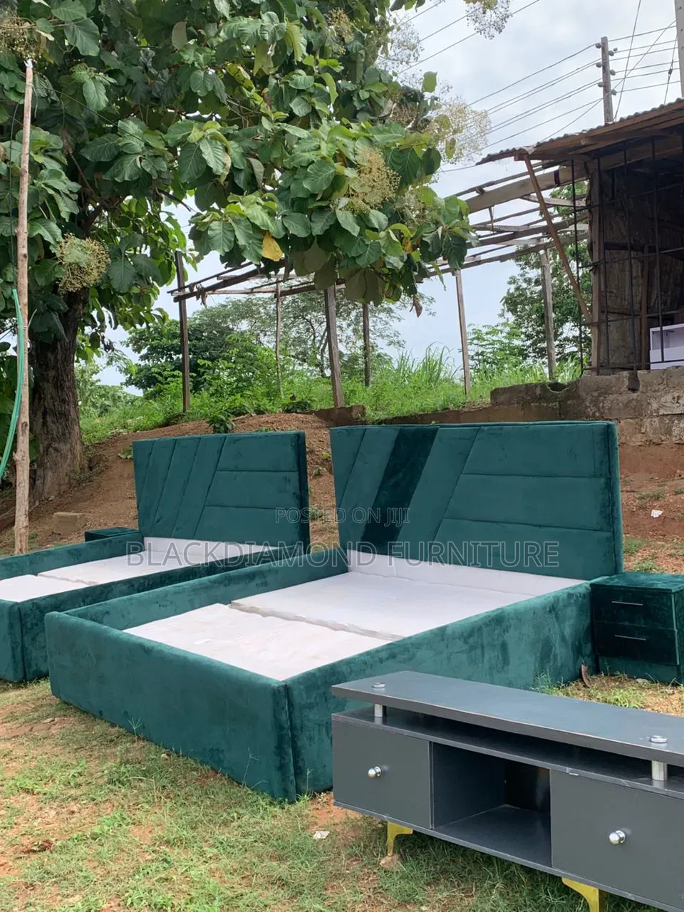 6x6 Padded Envelope Bed Frame With Bed Side Drawers