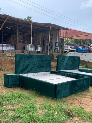 6x6 Padded Envelope Bed Frame With Bed Side Drawers