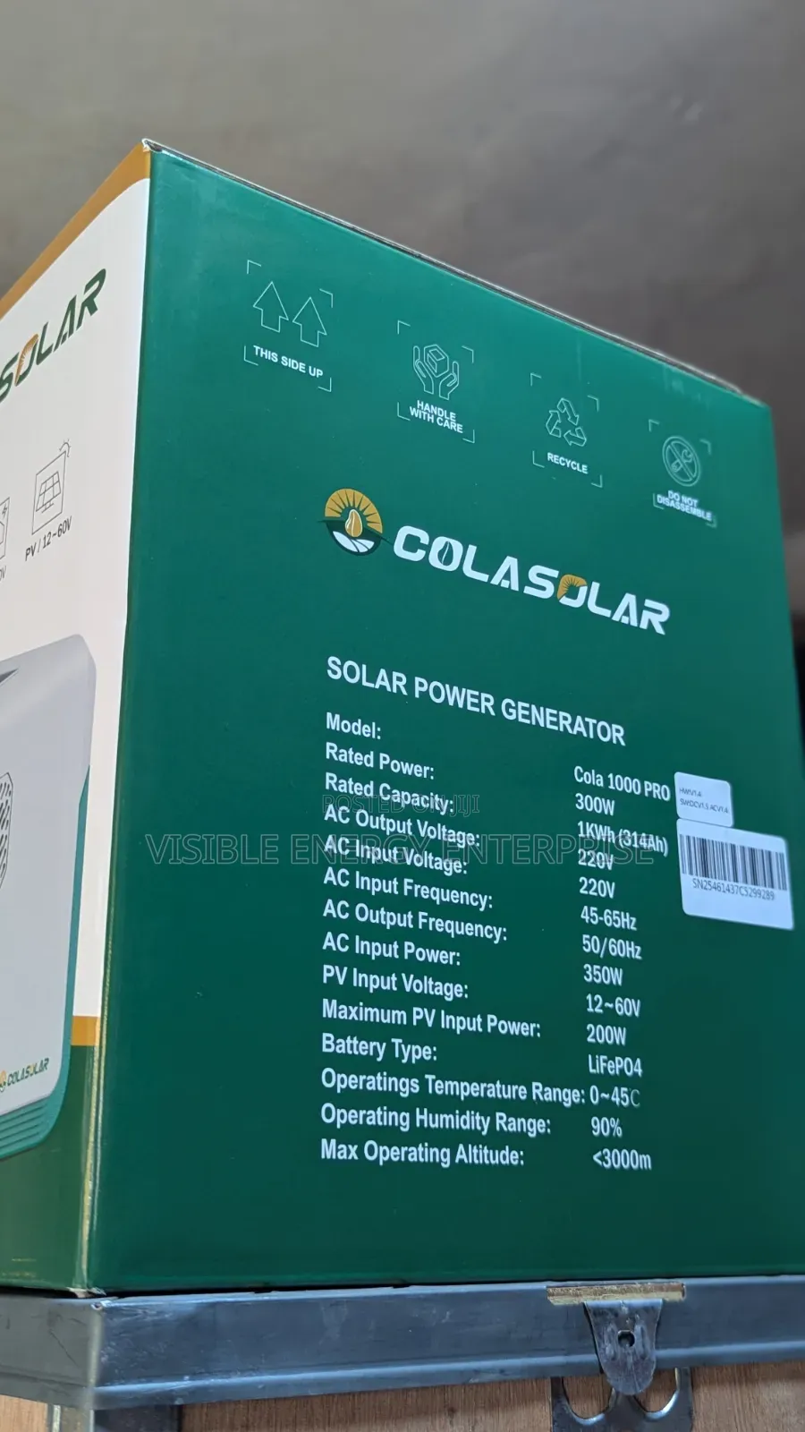 Cola 1kwh|300w Pro Solar Generator