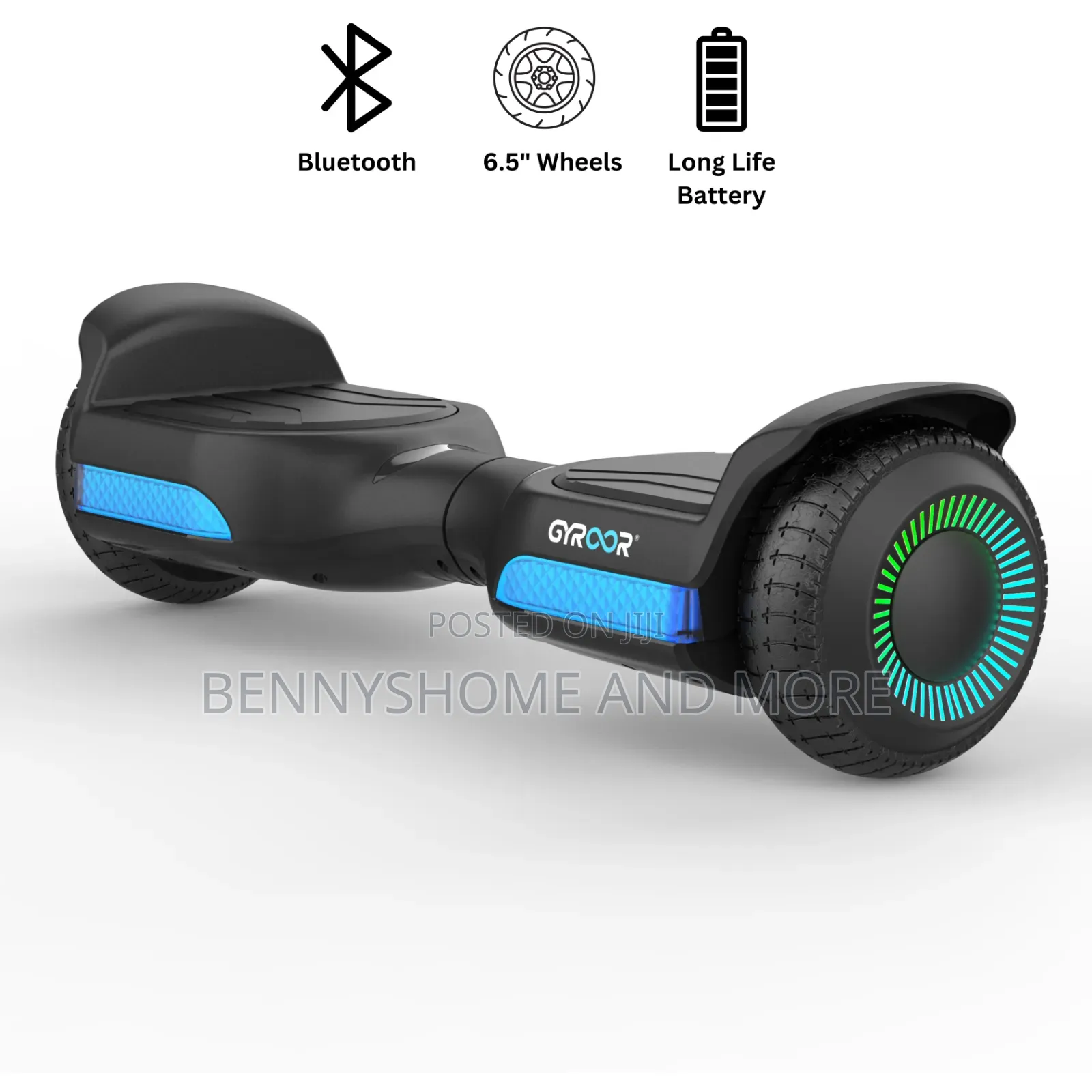 G13 Go Midnight Black Hoverboard -6.5inch