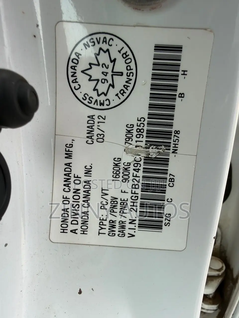 Honda Civic 2012 White