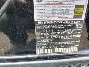 Mercedes-Benz M Class ML 350 4Matic 2008 Black